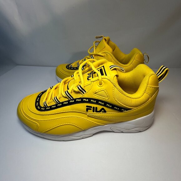 FILA Men's Sneaker- Ray Repeat,Yellow/White - Picture 4 of 12